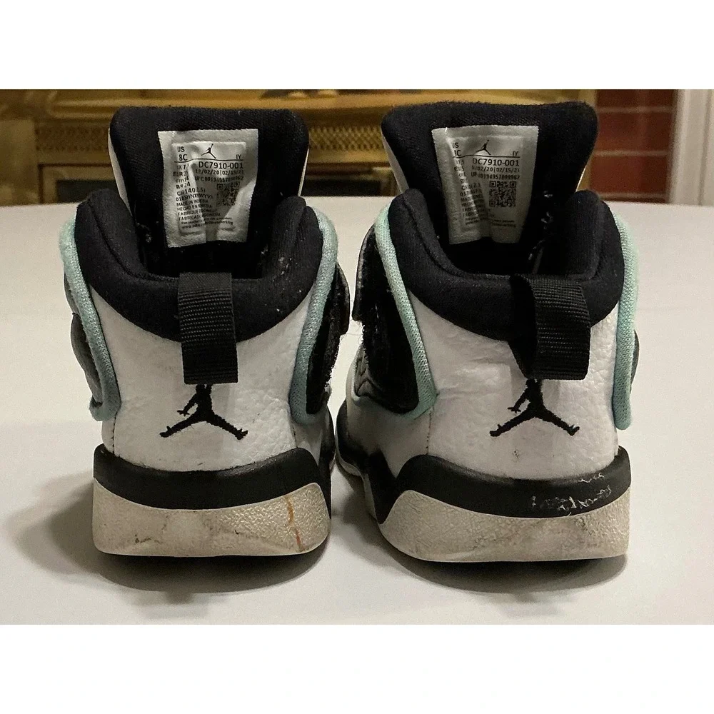 Jordan Pro Strong‎ Toddler Shoes Black White Teal DC7910-001 Size 8C Mens Kids